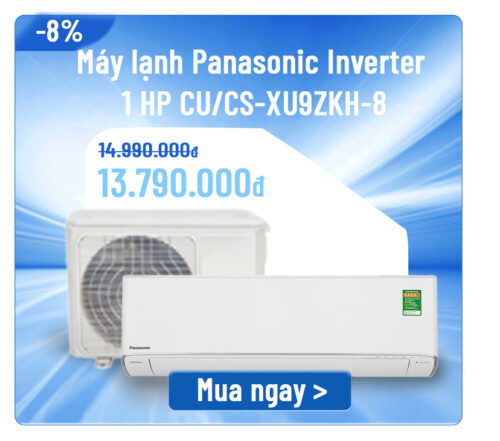 Máy lạnh Panasonic Inverter 1 HP CU/CS-XU9ZKH-8