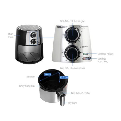 Chi tiết nồi chiên không dầu Sharp KF-AF42MV-ST