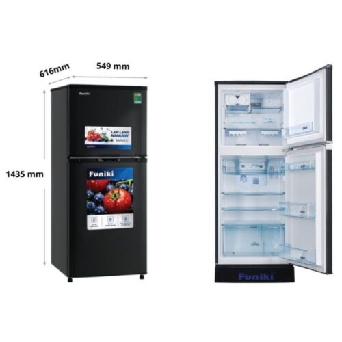 Kích thước tủ Lạnh 2 cánh 209 Lít Funiki HR T6209TDG