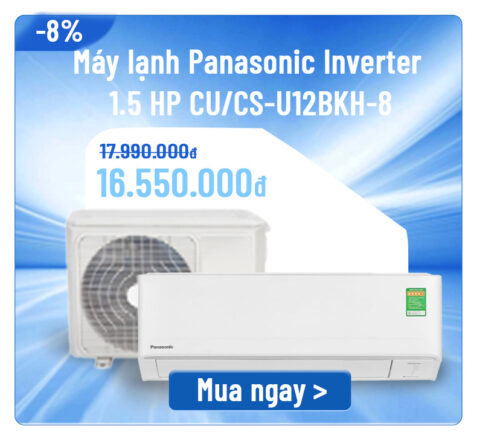 Máy lạnh Panasonic Inverter 1.5 HP CU/CS-U12BKH-8